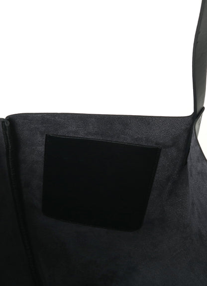 EYELET DETAIL FAUX LEATHER TOTE BAG