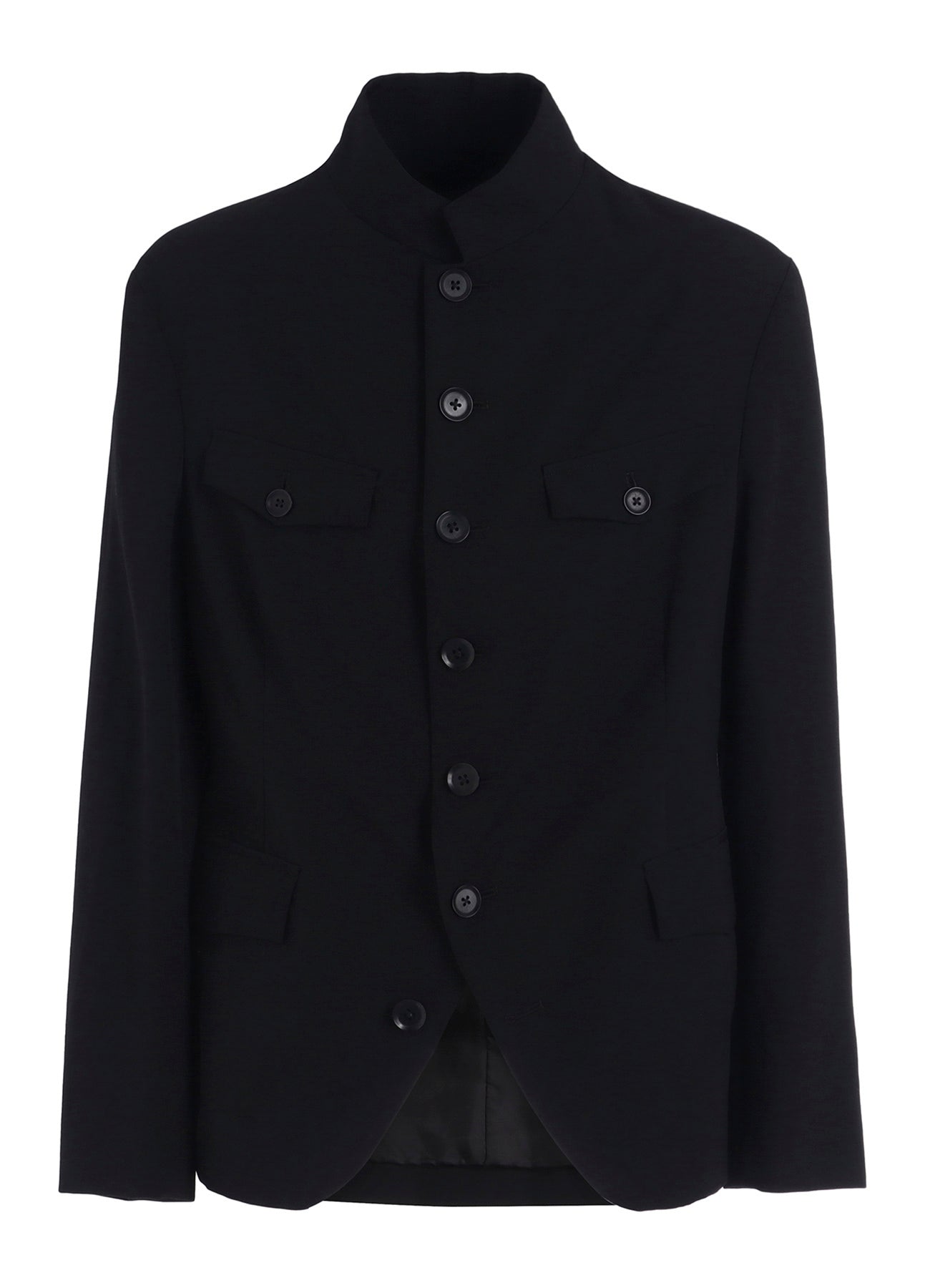 WOOL GABARDINE MEN STAND COLLAR JACKET