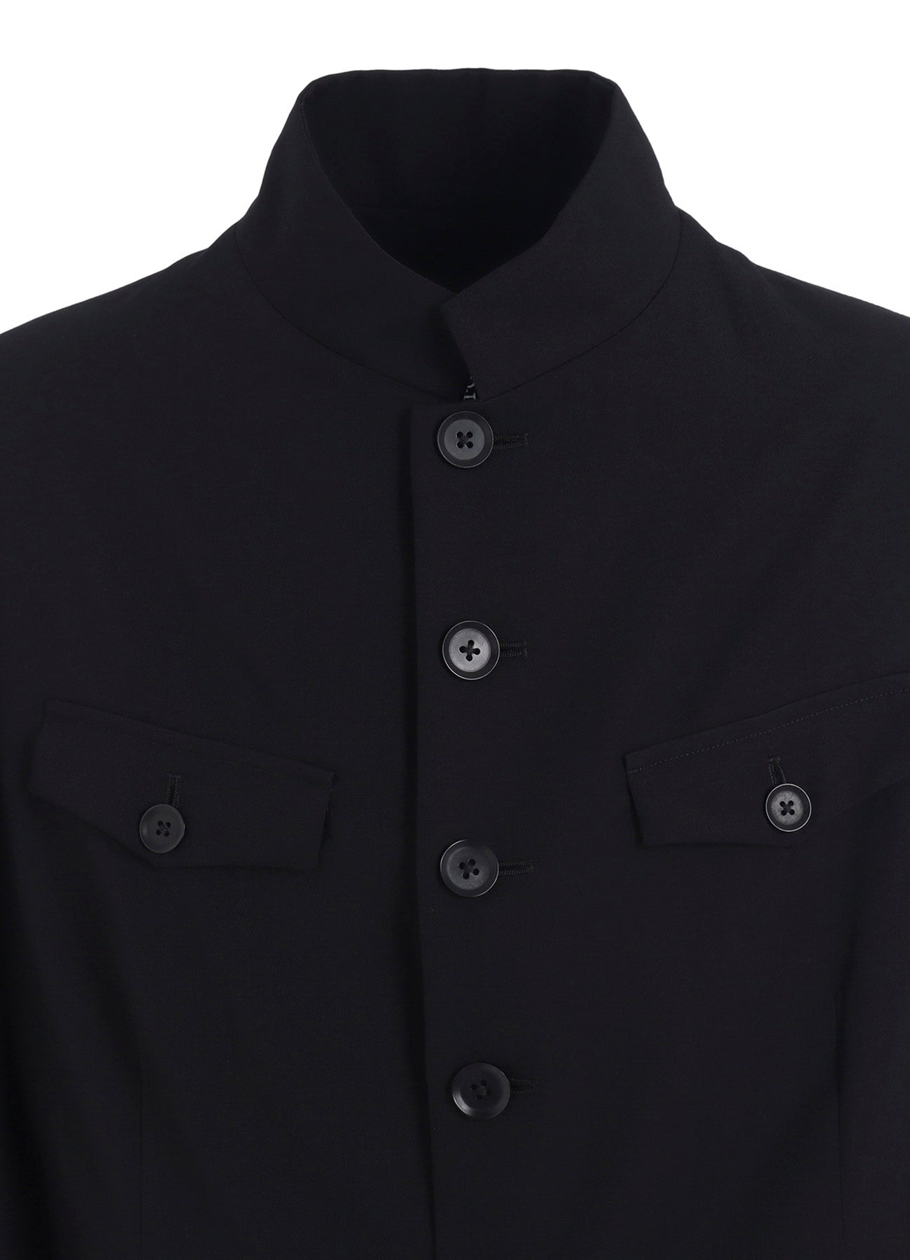 WOOL GABARDINE MEN STAND COLLAR JACKET