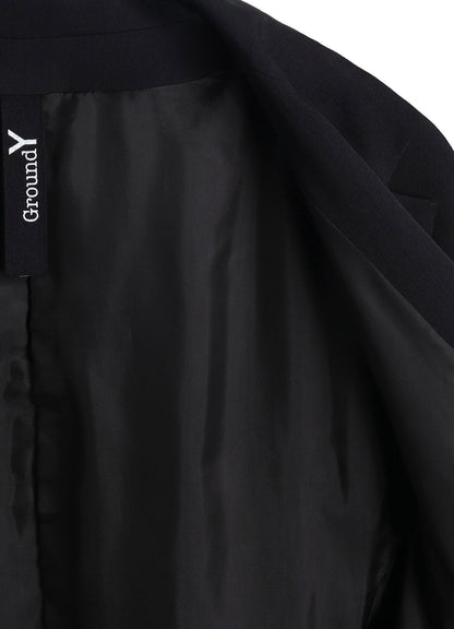 WOOL GABARDINE MEN STAND COLLAR JACKET