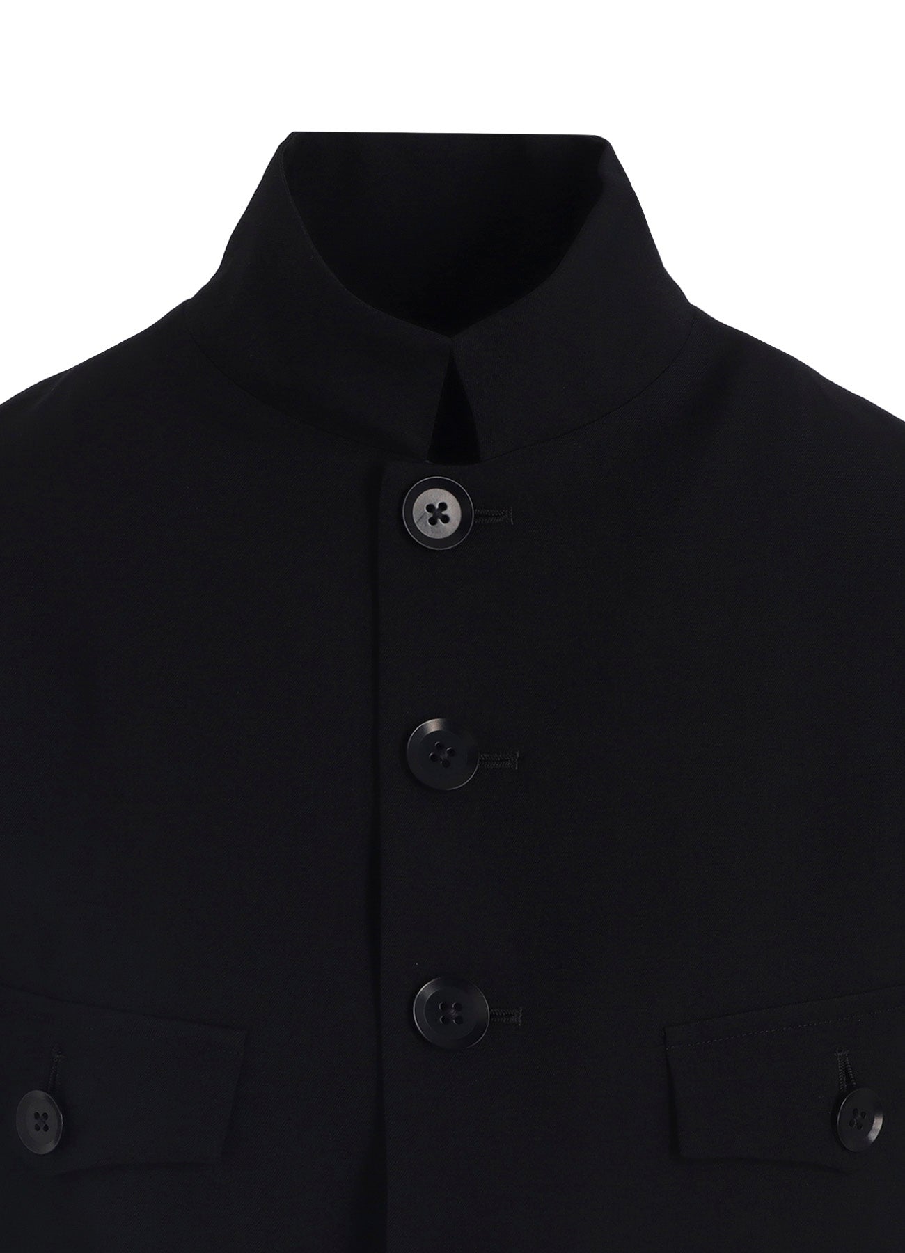 WOOL GABARDINE LADY STAND COLLAR JACKET