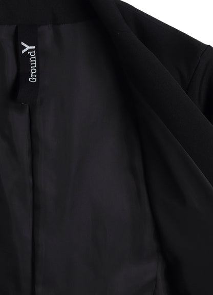 WOOL GABARDINE LADY STAND COLLAR JACKET