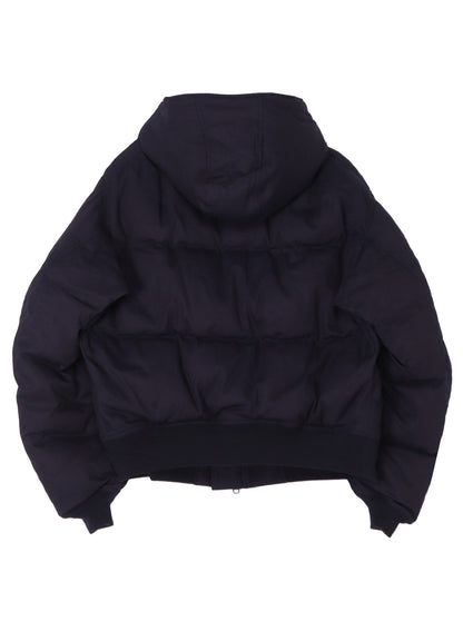 IND TWILL + NY TAFETTA DOWN HOODED BLOUSON