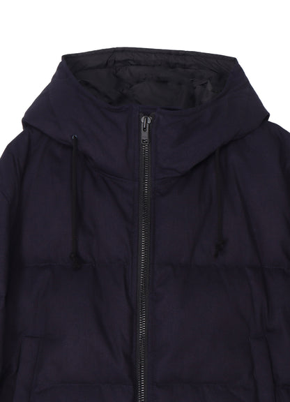 IND TWILL + NY TAFETTA DOWN HOODED BLOUSON