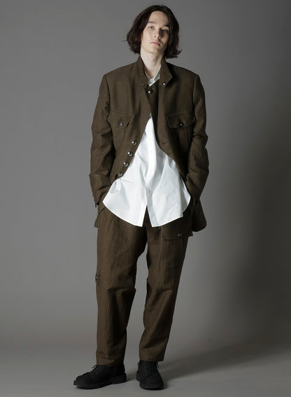 COTTON FLAX MOLESKIN BC BENTZ MILITARY JACKET