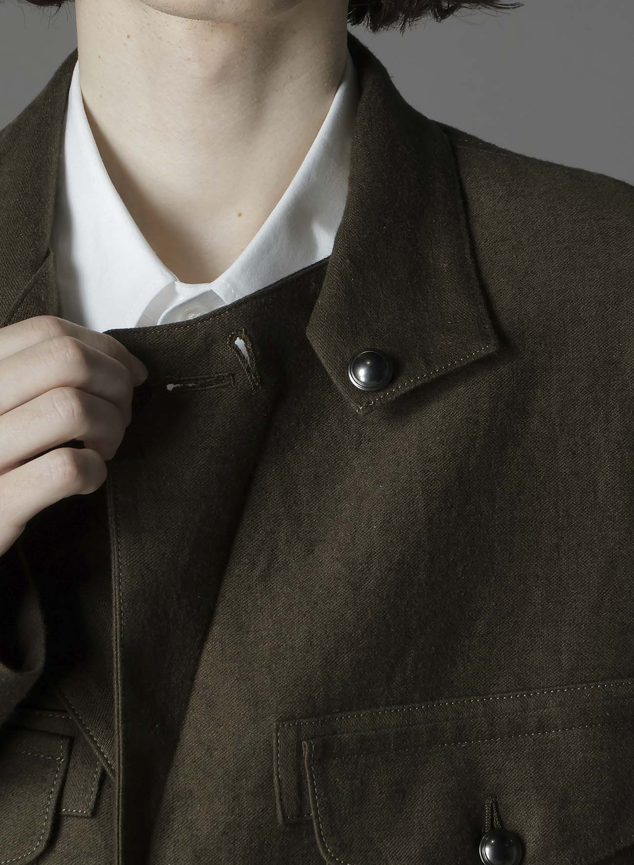 COTTON FLAX MOLESKIN BC BENTZ MILITARY JACKET
