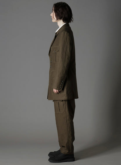 COTTON FLAX MOLESKIN BC BENTZ MILITARY JACKET