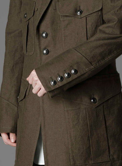 COTTON FLAX MOLESKIN BC BENTZ MILITARY JACKET
