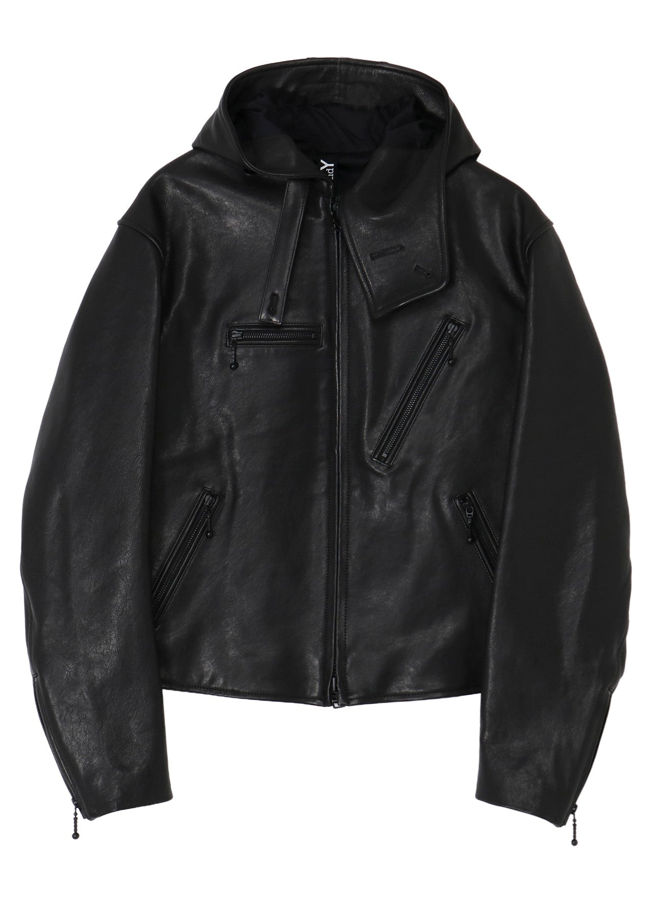 LAMB VEGETABLE HOODED LEATHER JACKET – THE SHOP YOHJI YAMAMOTO