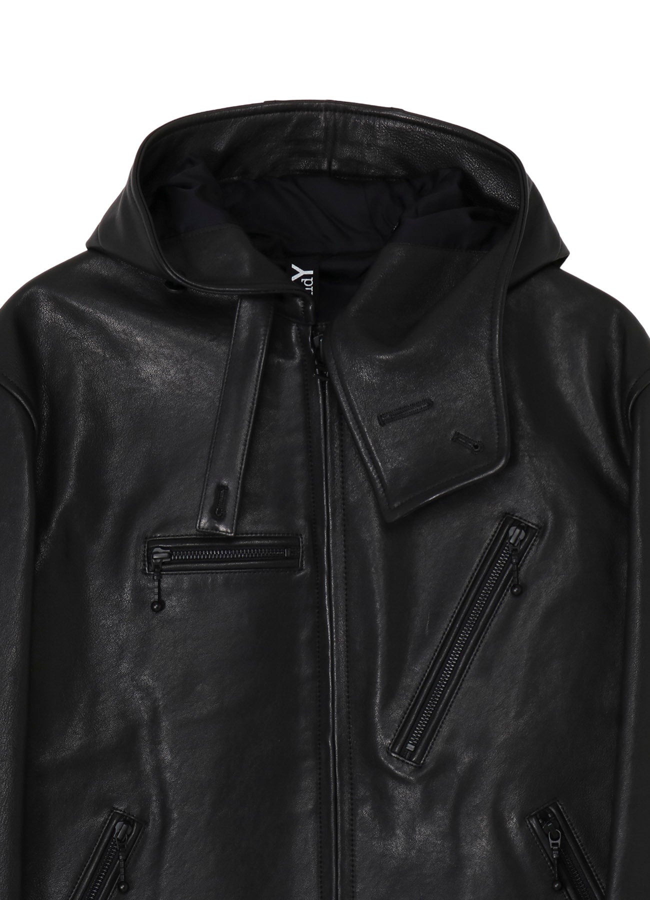 LAMB VEGETABLE HOODED LEATHER JACKET