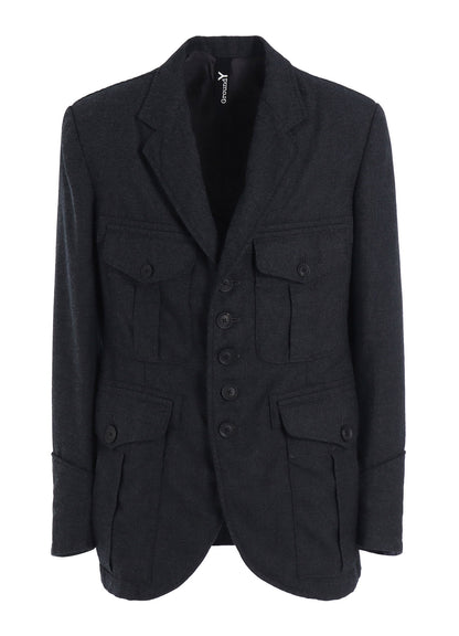 W.TA SAXONY MILITARY BACK PLEATS JACKET