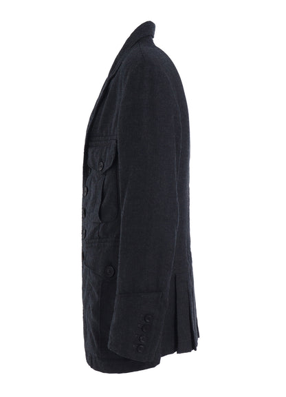 W.TA SAXONY MILITARY BACK PLEATS JACKET