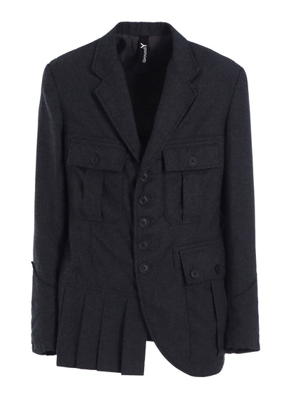 W.TA SAXONY MILITARY FRONT PLEATS JACKET