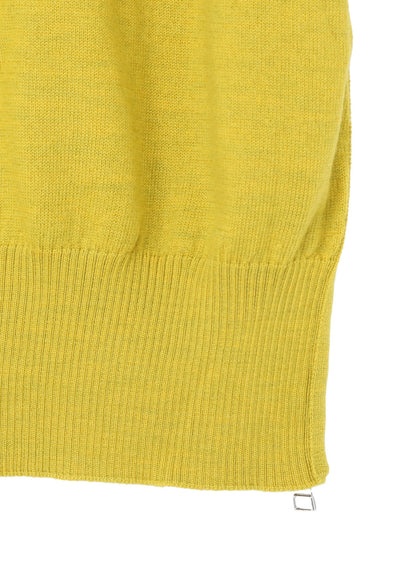 MERINO WOOL LEFT ZIPPER RAGLAN SLEEVE TURTLENECK