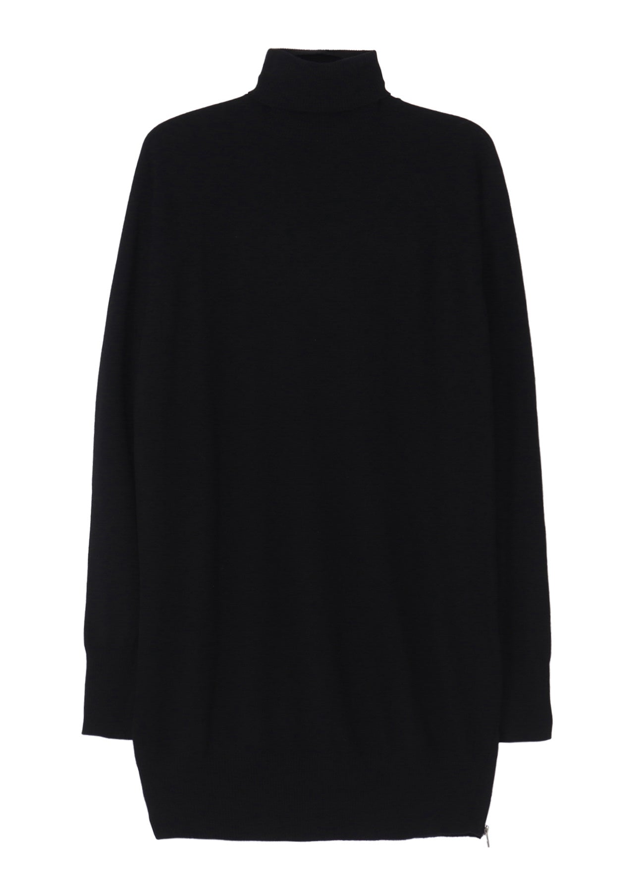 MERINO WOOL LEFT ZIPPER RAGLAN SLEEVE TURTLENECK