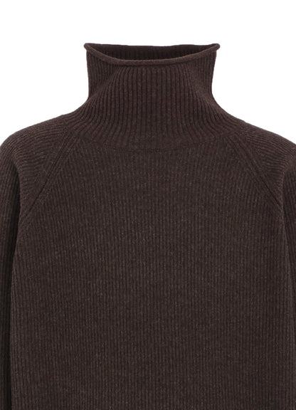 FINE MERINO WOOL RAGLAN TURTLE NECK
