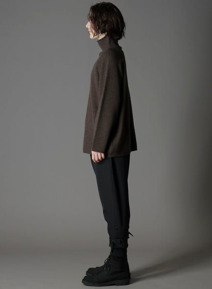 FINE MERINO WOOL RAGLAN TURTLE NECK