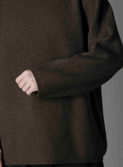 FINE MERINO WOOL RAGLAN TURTLE NECK