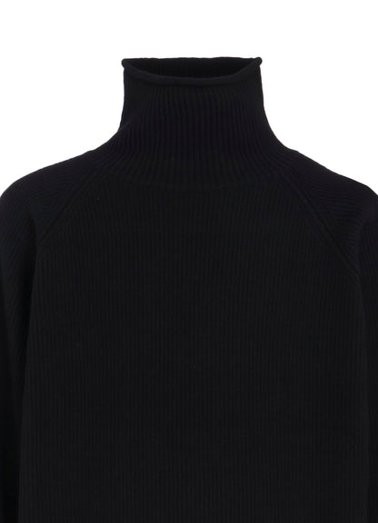 FINE MERINO WOOL RAGLAN TURTLE NECK