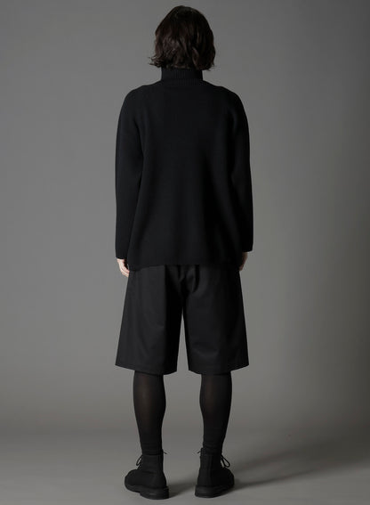 FINE MERINO WOOL RAGLAN TURTLE NECK
