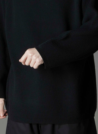 FINE MERINO WOOL RAGLAN TURTLE NECK
