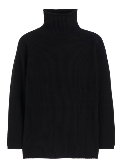 FINE MERINO WOOL RAGLAN TURTLE NECK