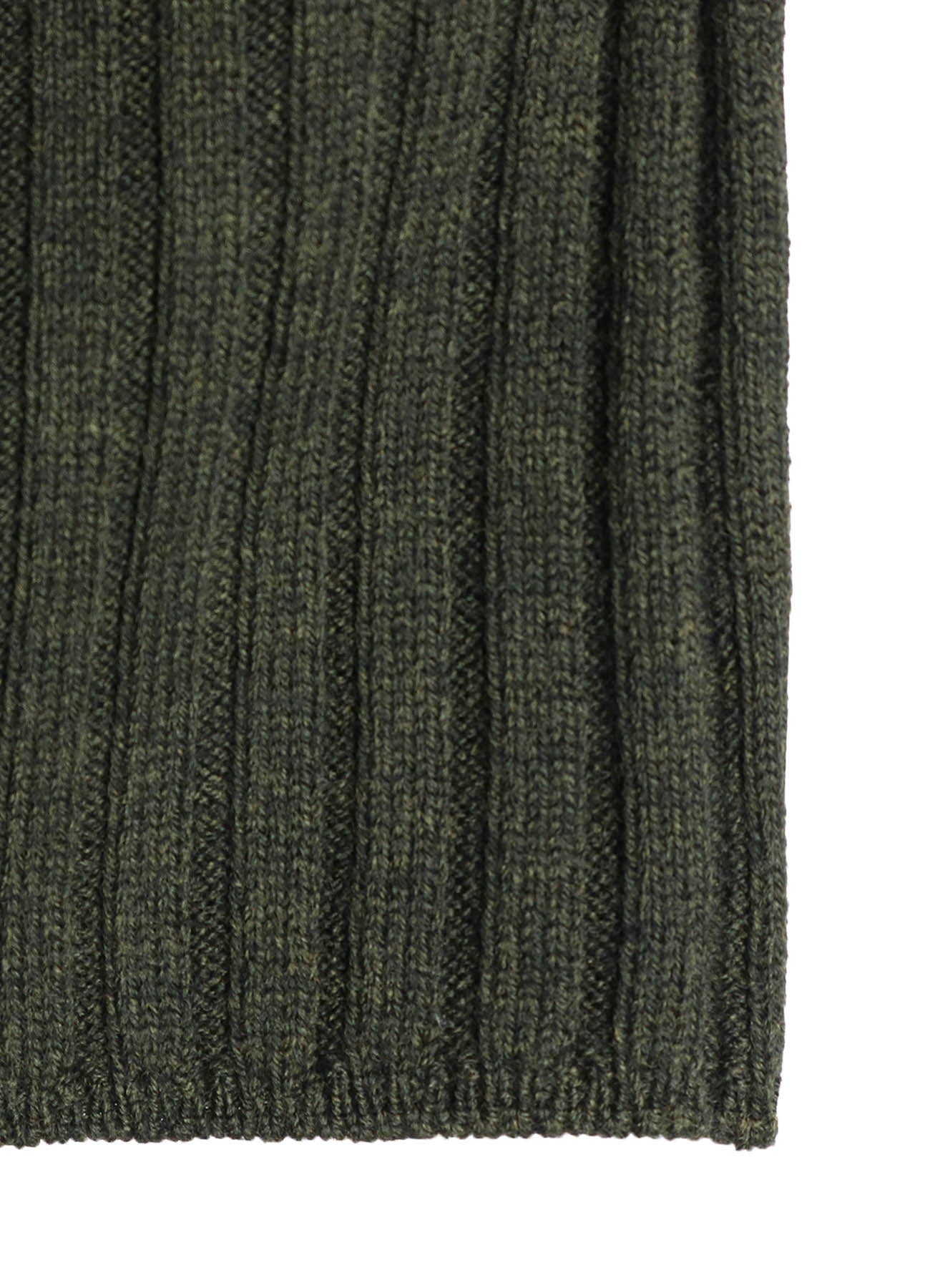 FINE MERINO WOOL RIBBED RAGLEN SHORT LENGTH TURTLE NECK