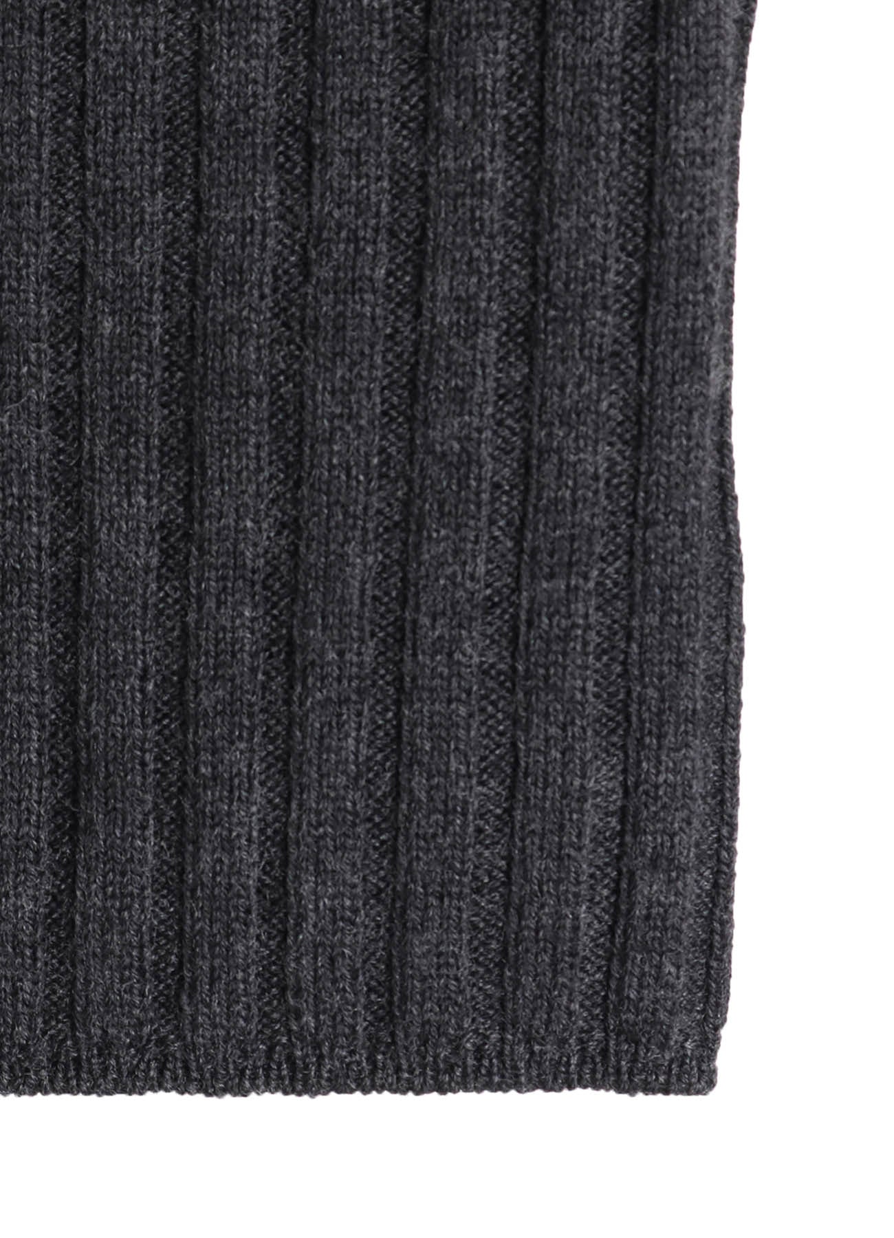 FINE MERINO WOOL RIBBED RAGLEN SHORT LENGTH TURTLE NECK