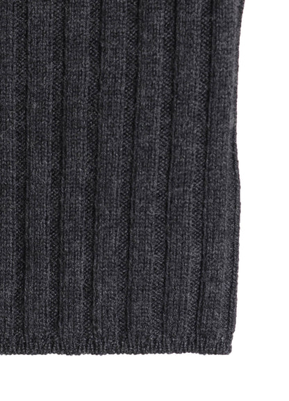 FINE MERINO WOOL RIBBED RAGLEN SHORT LENGTH TURTLE NECK