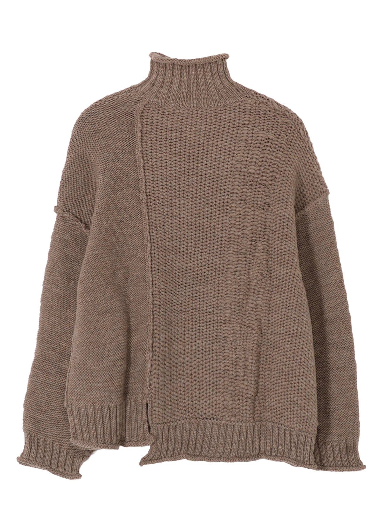 ROVING SLUB WOOL UNBALANCE TURTLENECK