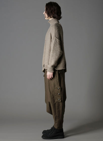 ROVING SLUB WOOL UNBALANCE TURTLENECK