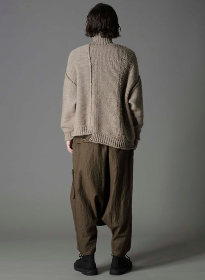 ROVING SLUB WOOL UNBALANCE TURTLENECK