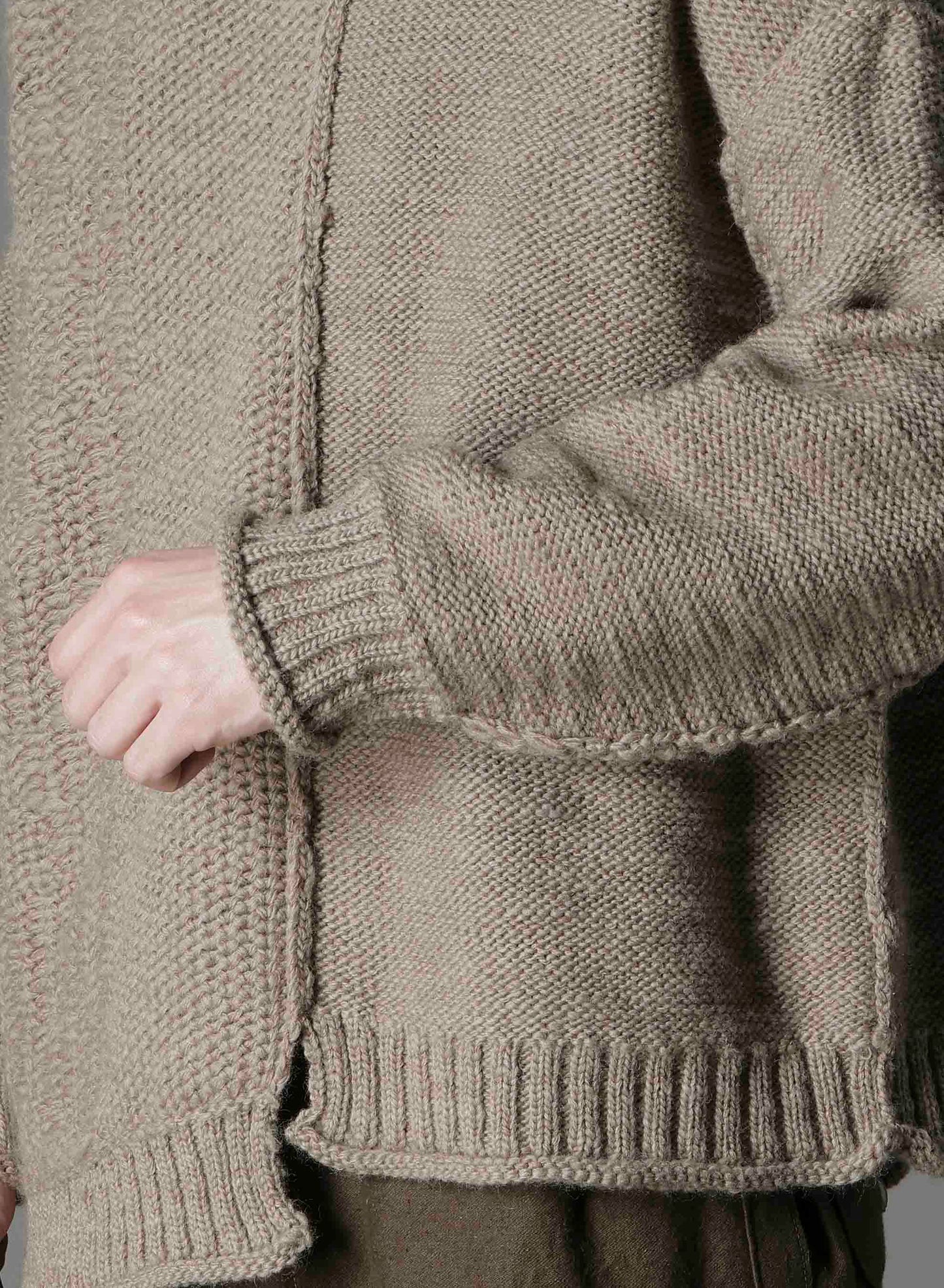 ROVING SLUB WOOL UNBALANCE TURTLENECK