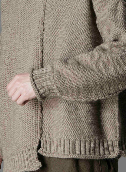 ROVING SLUB WOOL UNBALANCE TURTLENECK