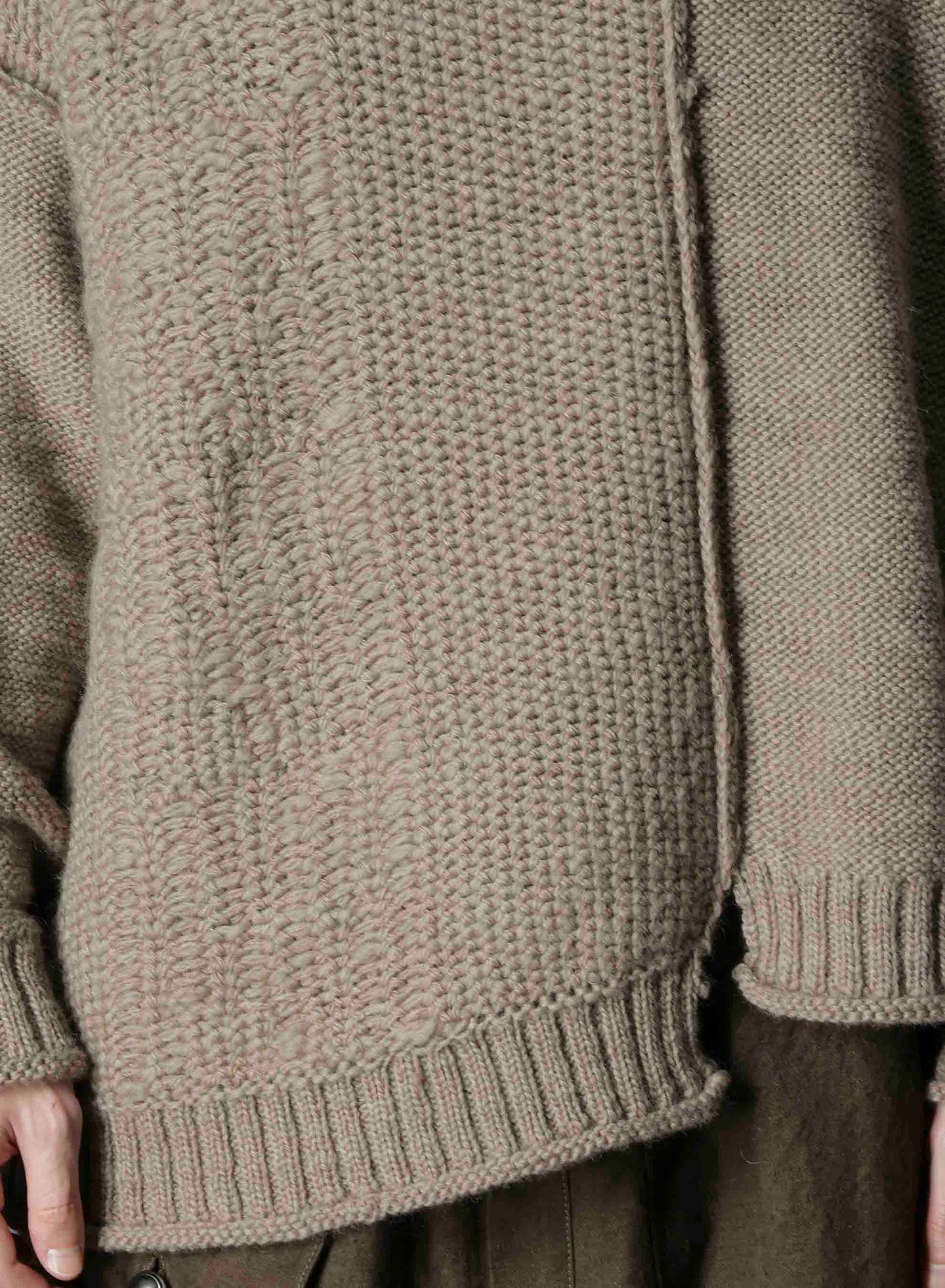 ROVING SLUB WOOL UNBALANCE TURTLENECK