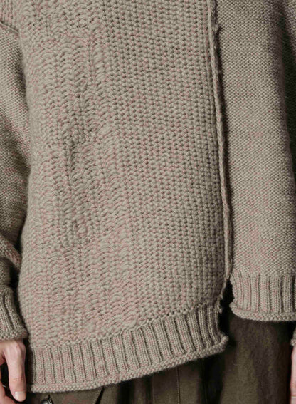 ROVING SLUB WOOL UNBALANCE TURTLENECK
