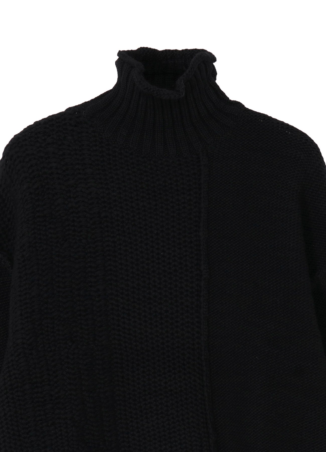 ROVING SLUB WOOL UNBALANCE TURTLENECK