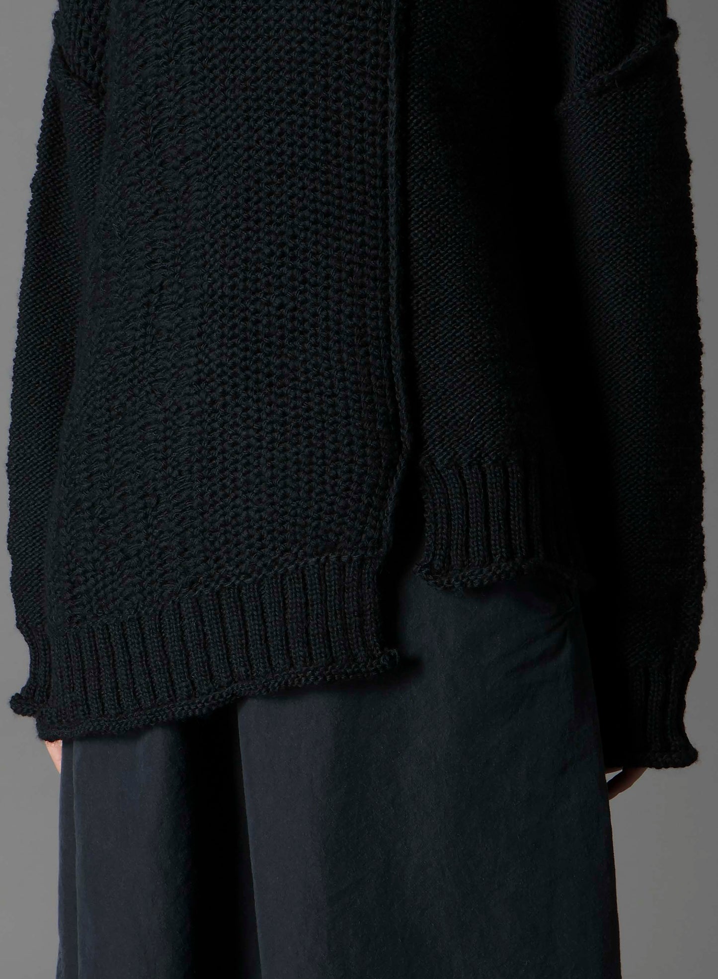 ROVING SLUB WOOL UNBALANCE TURTLENECK