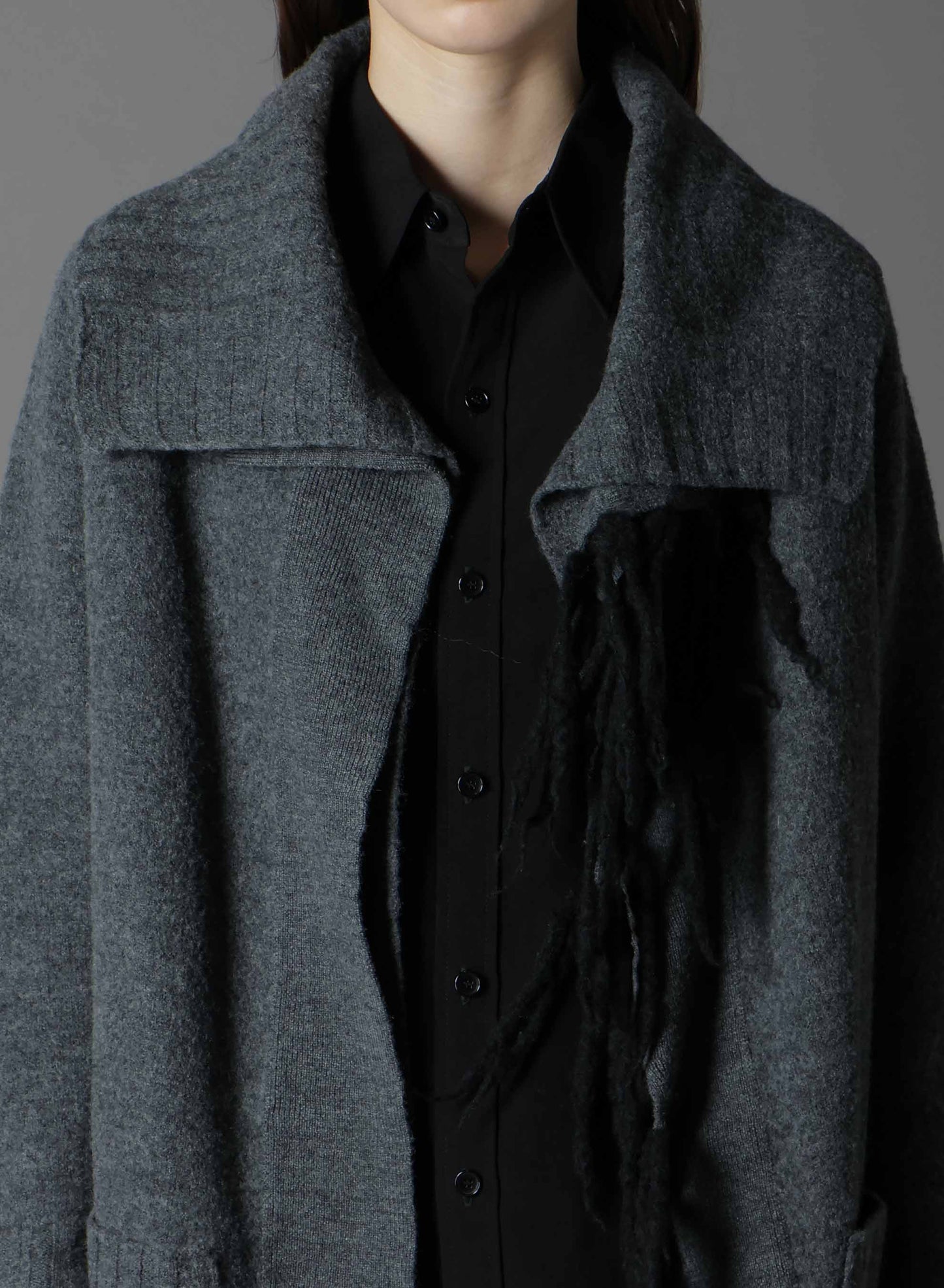 BoilMerinoWool FRINGE KNIT GOWN