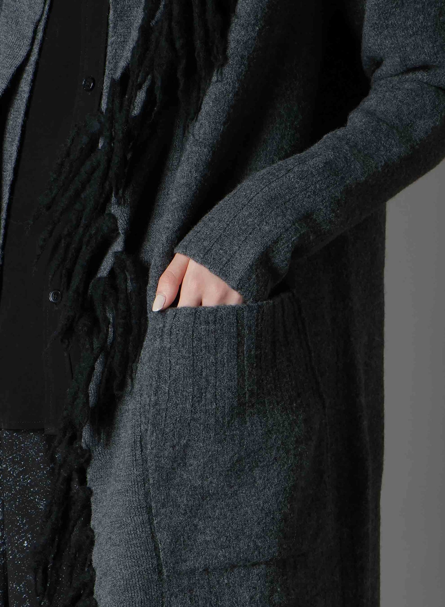 BoilMerinoWool FRINGE KNIT GOWN