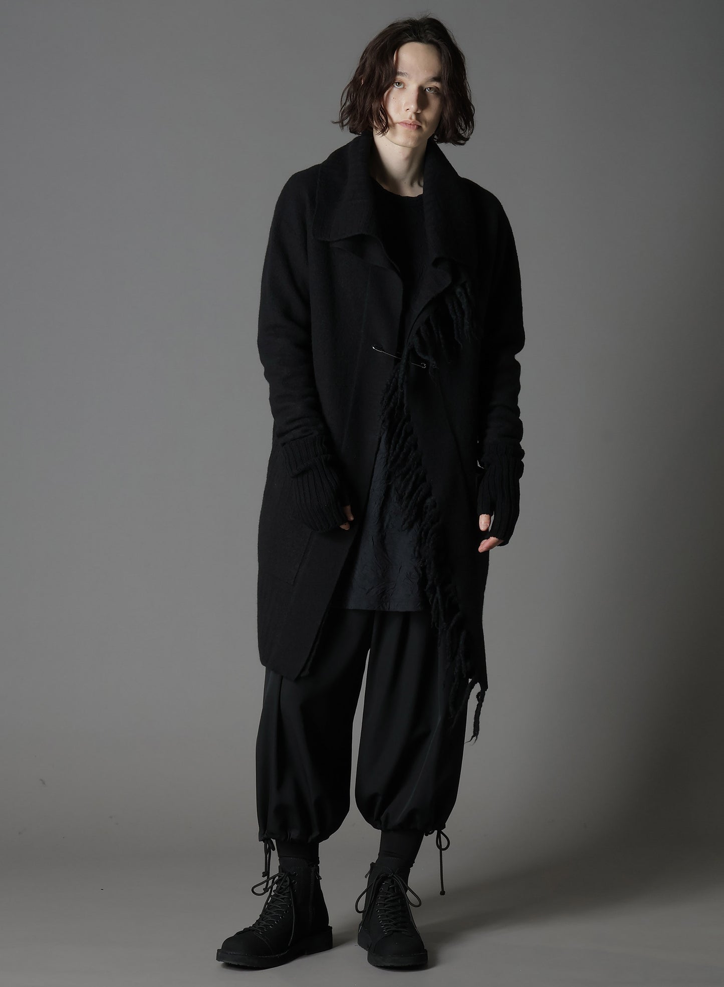 BoilMerinoWool FRINGE KNIT GOWN