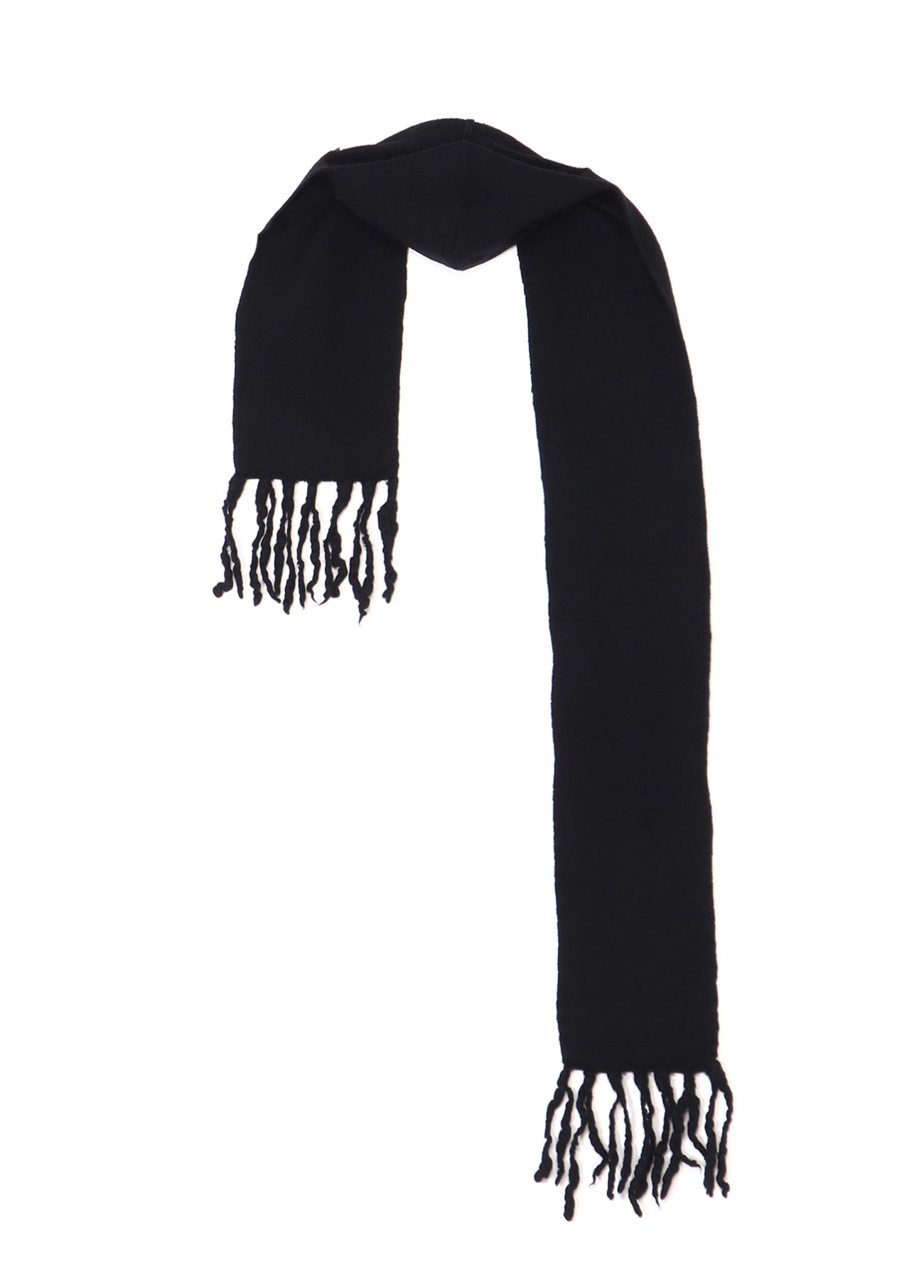 BoilMerinoWool FRINGE HOODED MUFFLER