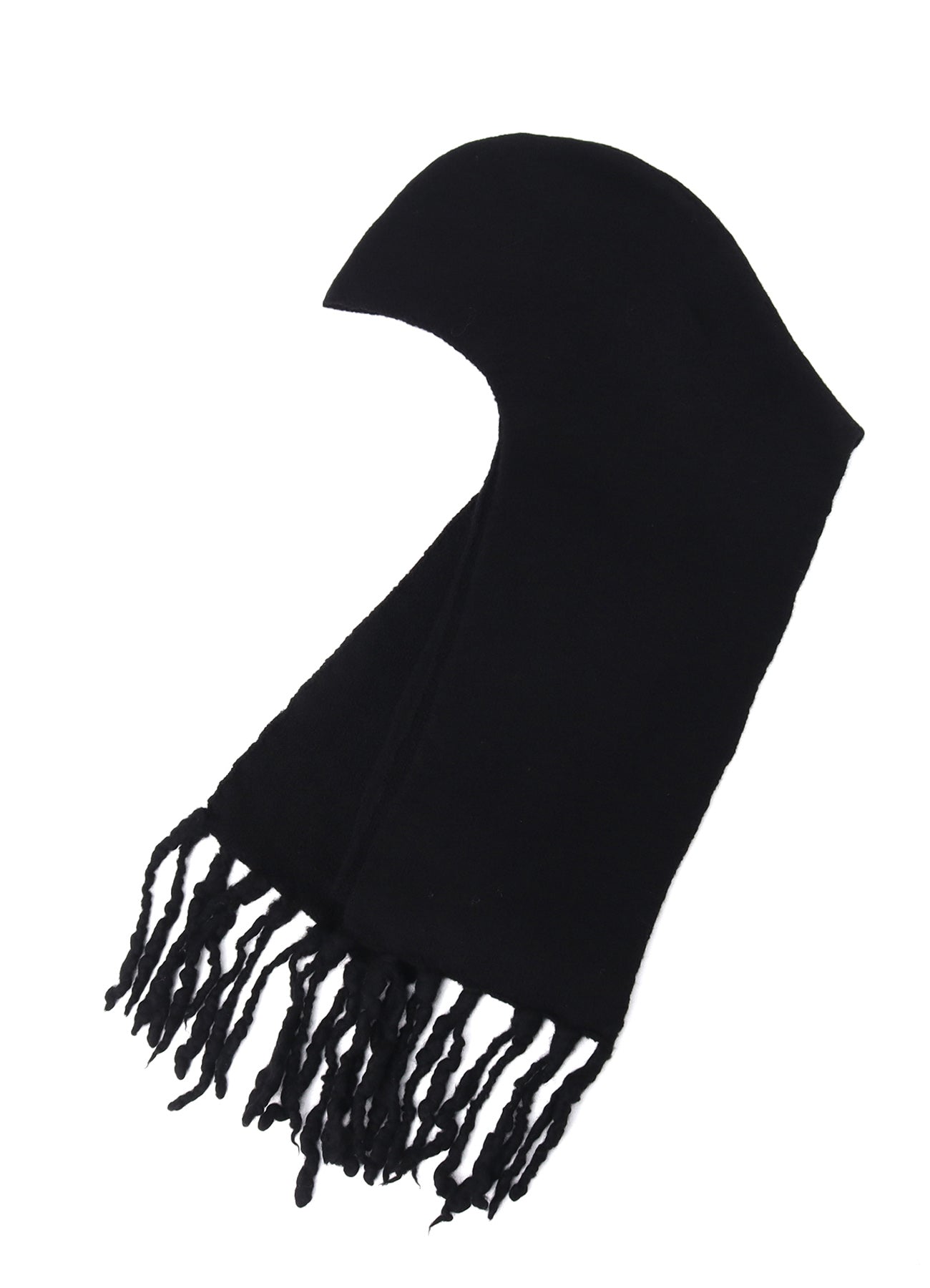 BoilMerinoWool FRINGE HOODED MUFFLER