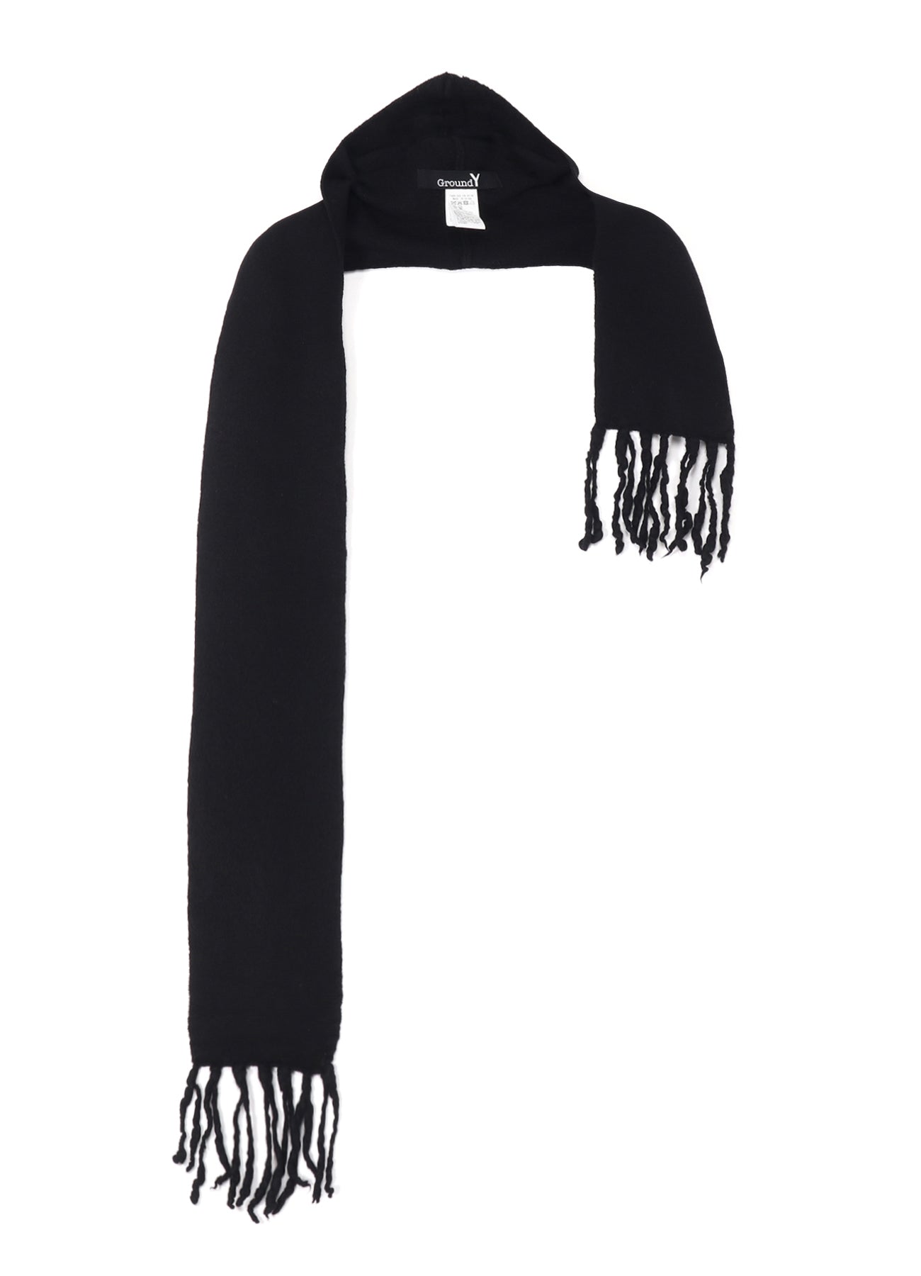 BoilMerinoWool FRINGE HOODED MUFFLER