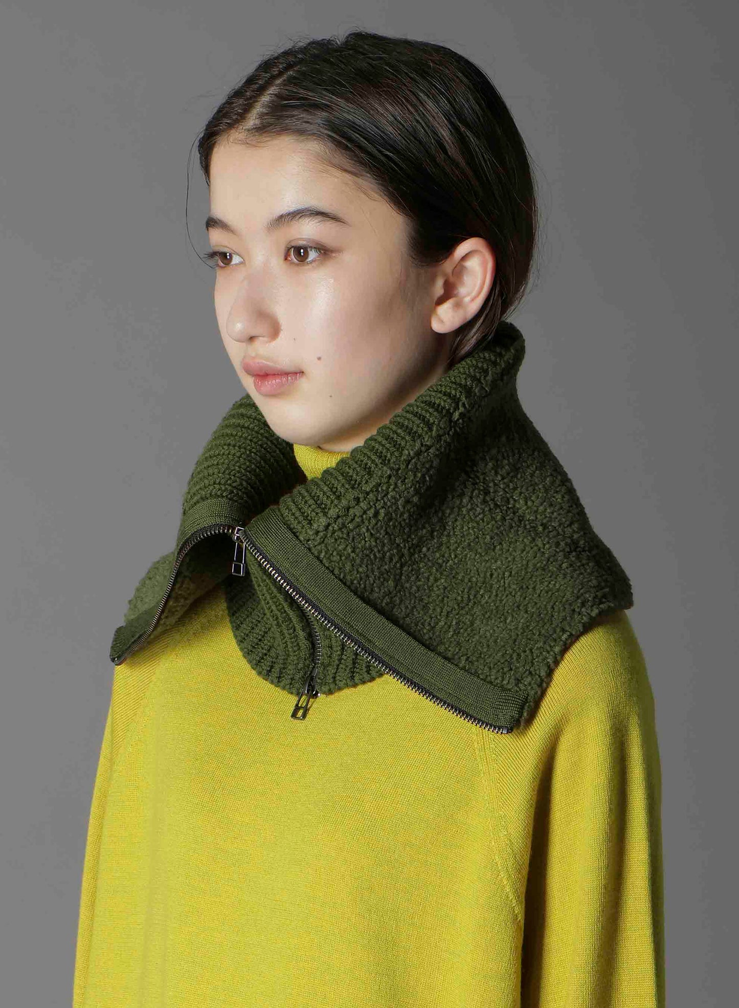 Wool boa+EX FineMerino Wool NECK WARMER