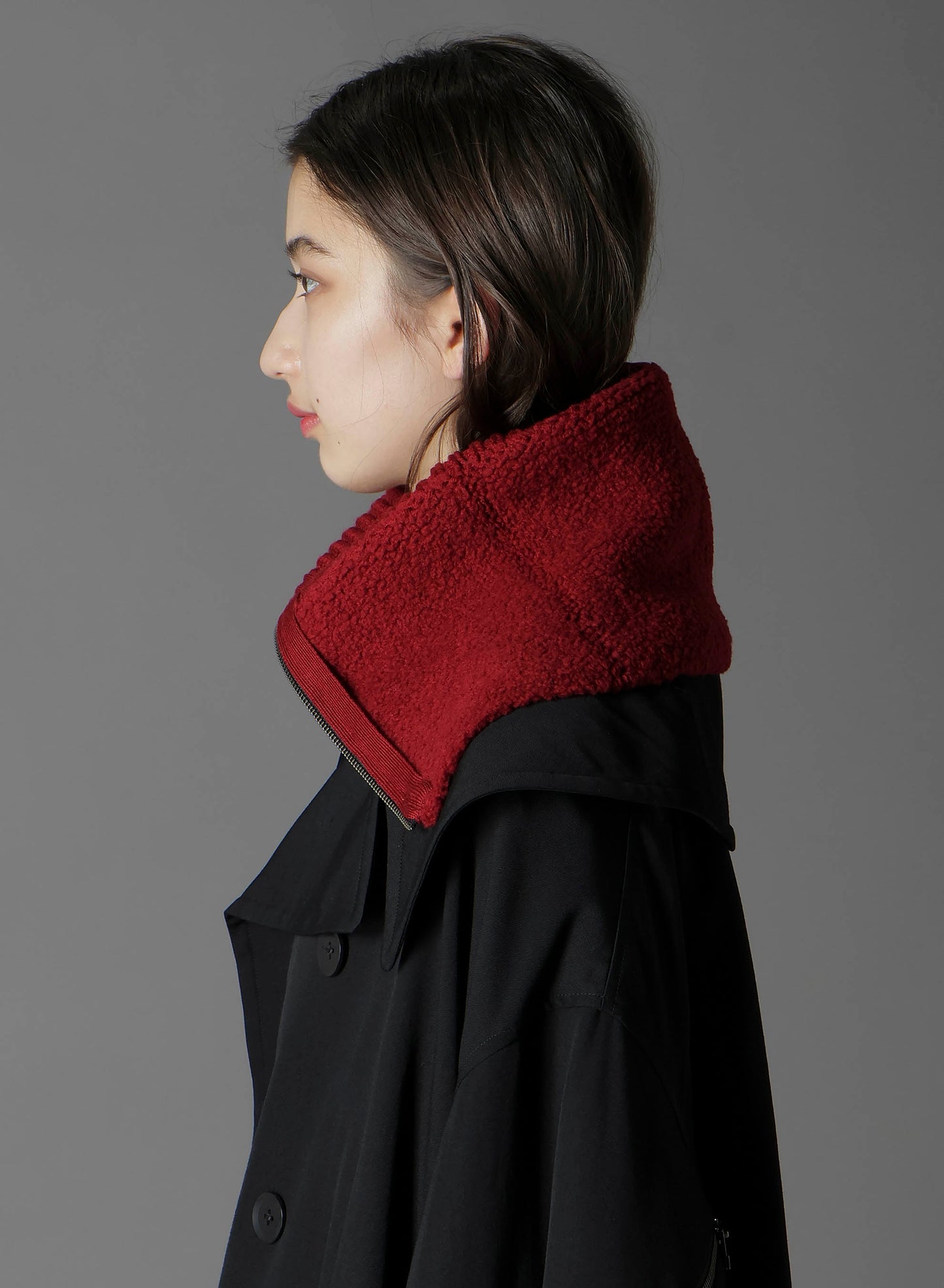 Wool boa+EX FineMerino Wool NECK WARMER