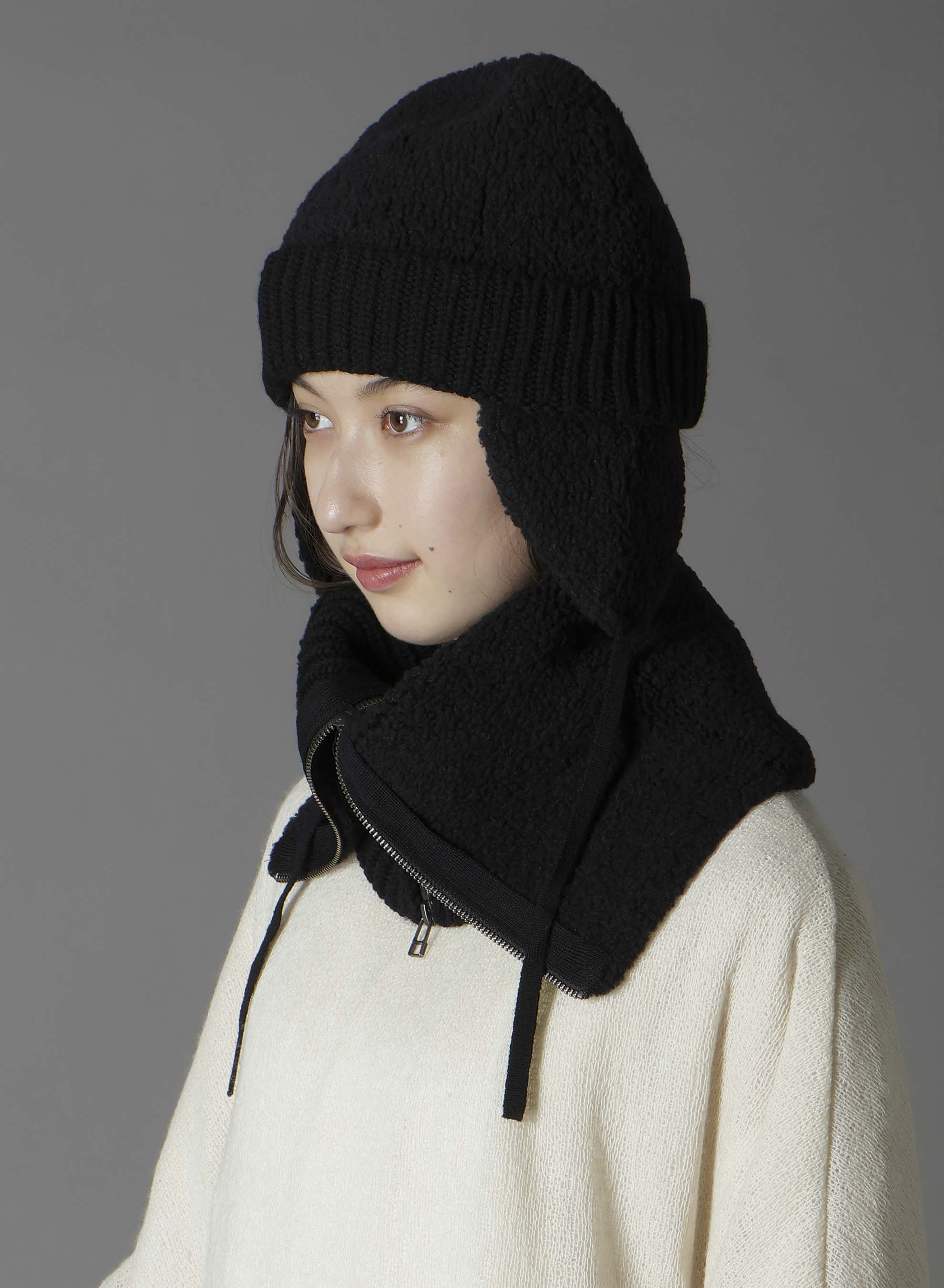Wool boa+EX FineMerino Wool NECK WARMER – THE SHOP YOHJI YAMAMOTO