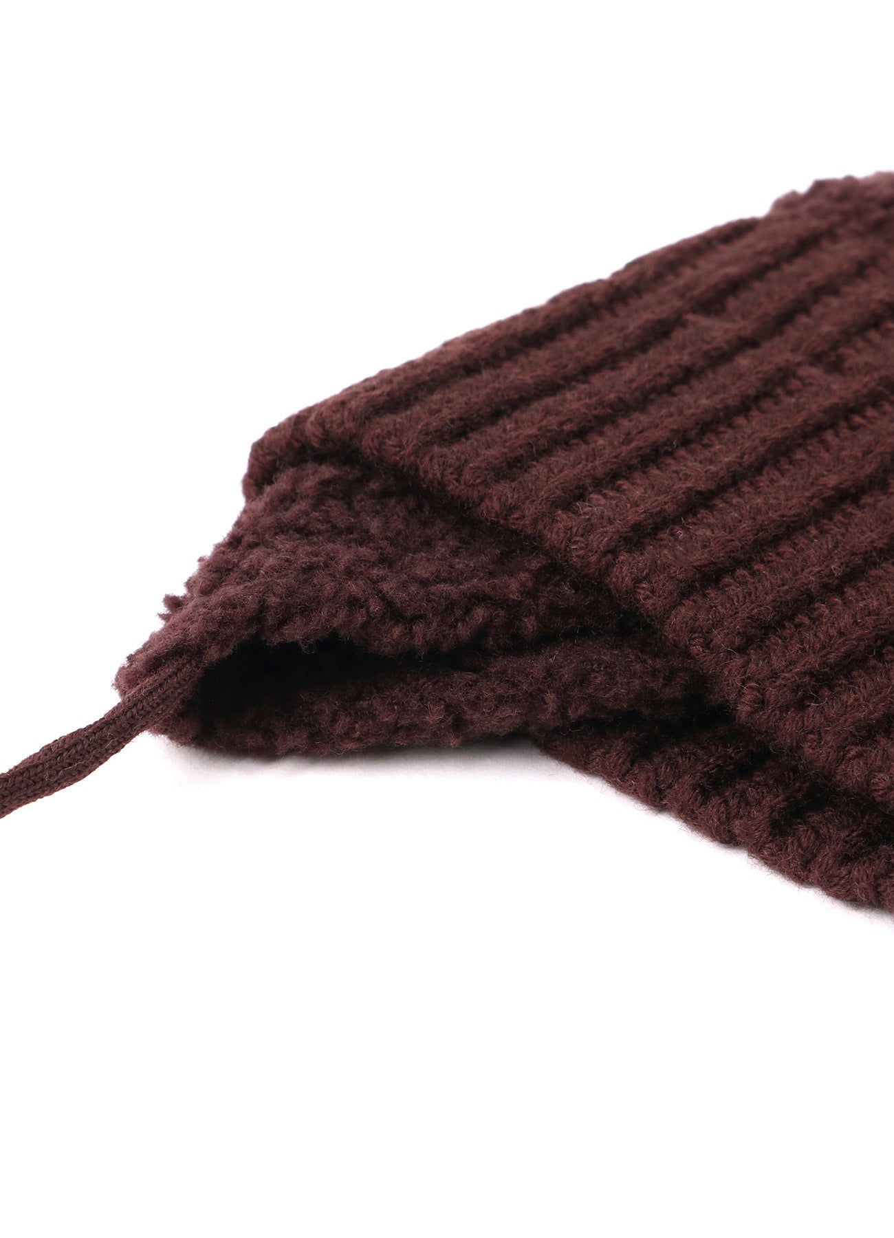 Wool boa+EX FineMerino Wool FLIGHT KNIT CAP