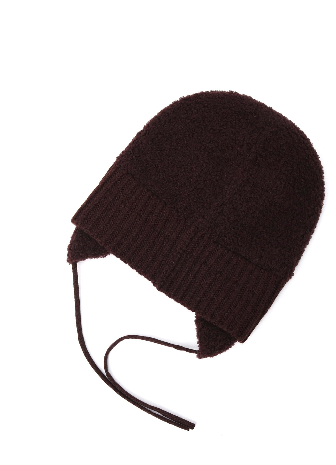 Wool boa+EX FineMerino Wool FLIGHT KNIT CAP