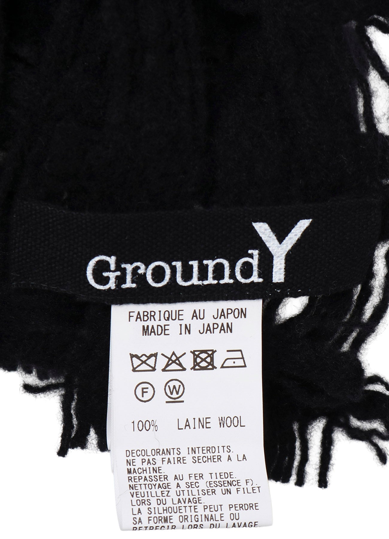 Ground Y WOOL DOBBY SCARF ブラック WOOL DOBBY SCARF – THE SHOP YOHJI YAMAMOTO